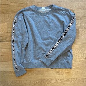 Vans Gray Crewneck with Logo Sleeves